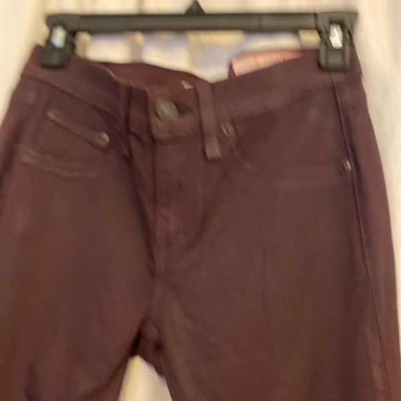 Rag & Bone Skinny Coated Legging Jeans Mulberry 25__ - Picture 13 of 16